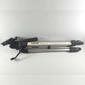 Sunpak 8001 UT Video Camera 3 Way Pan Tilt Head Tripod 60" 2.8lbs Carrying Case